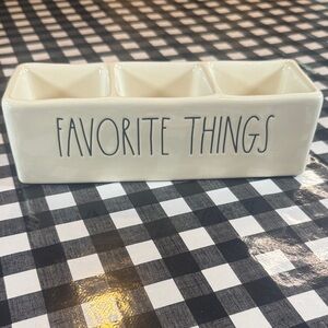 Rae Dunn Cream 'Favorite Things' Ceramic Holder